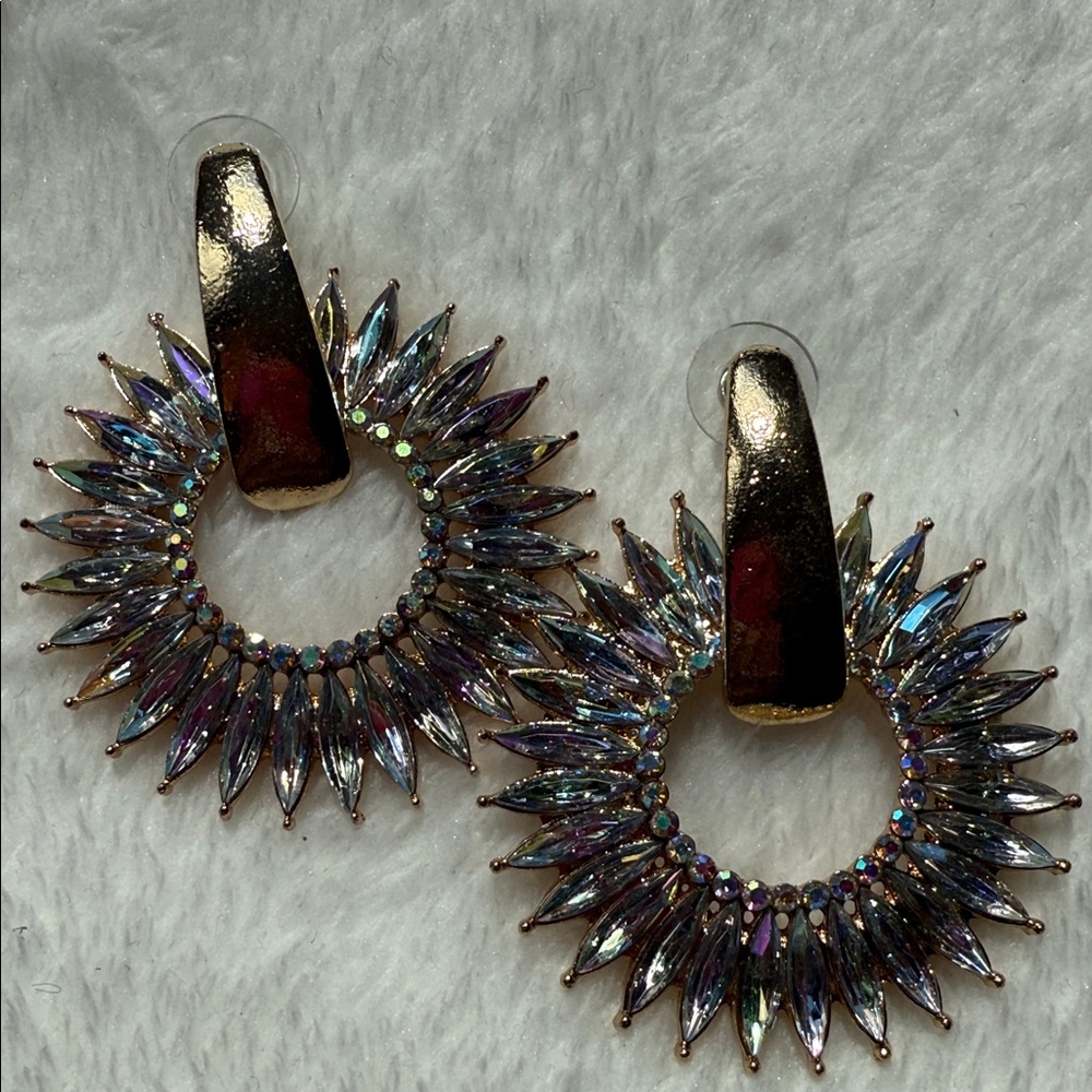 Elegant Gold and Silver Women's Earrings